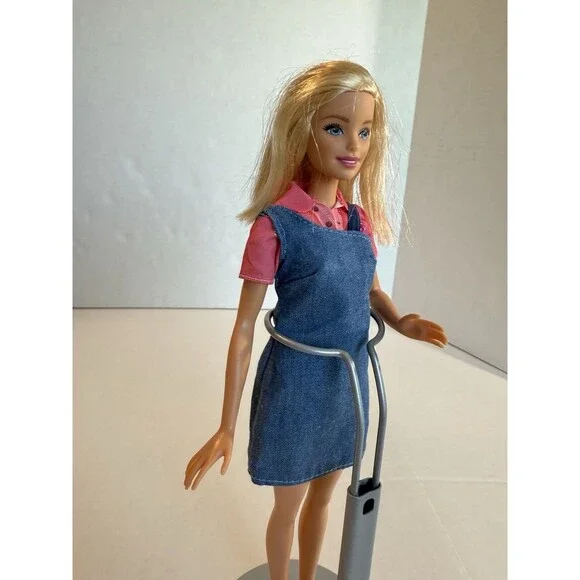 Mattel Blonde Fashion Doll 2015 W/Cute Denim Outfit W/Boots R49HF Authentic - Picture 9 of 9